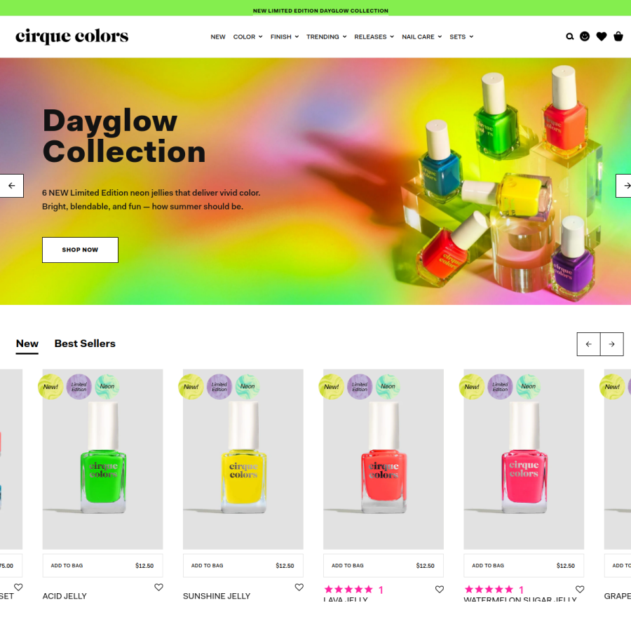 cirquecolors.com homepage screenshot