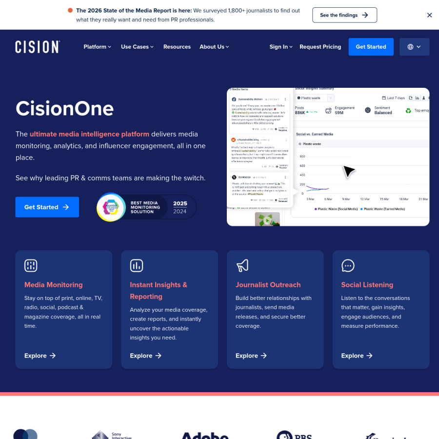 cision.com homepage screenshot
