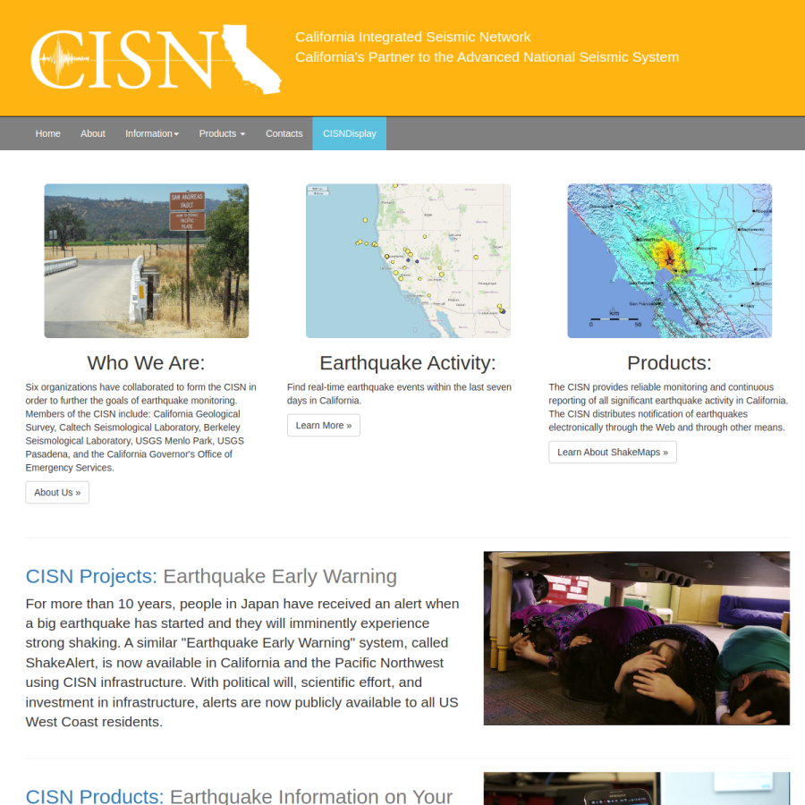 cisn.org homepage screenshot