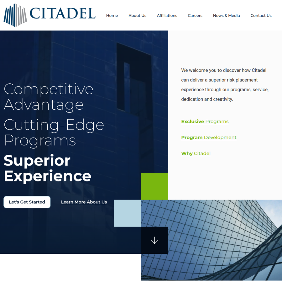 citadelus.com homepage screenshot