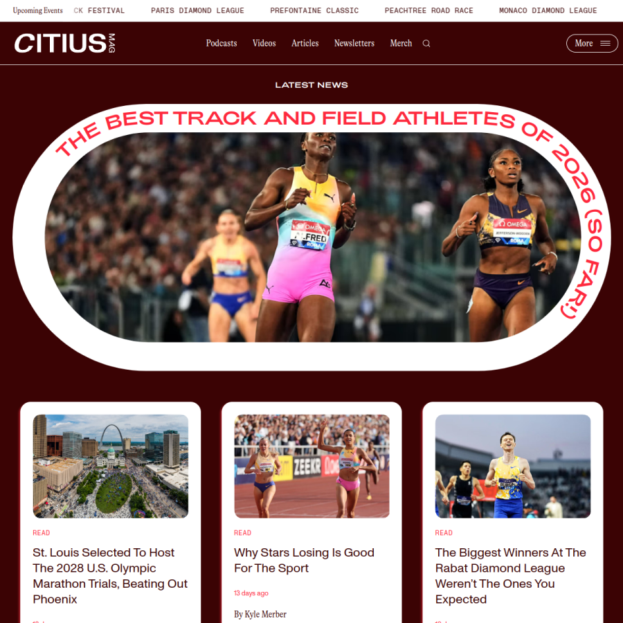 citiusmag.com homepage screenshot