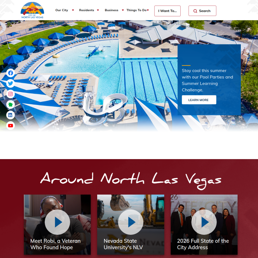cityofnorthlasvegas.com homepage screenshot