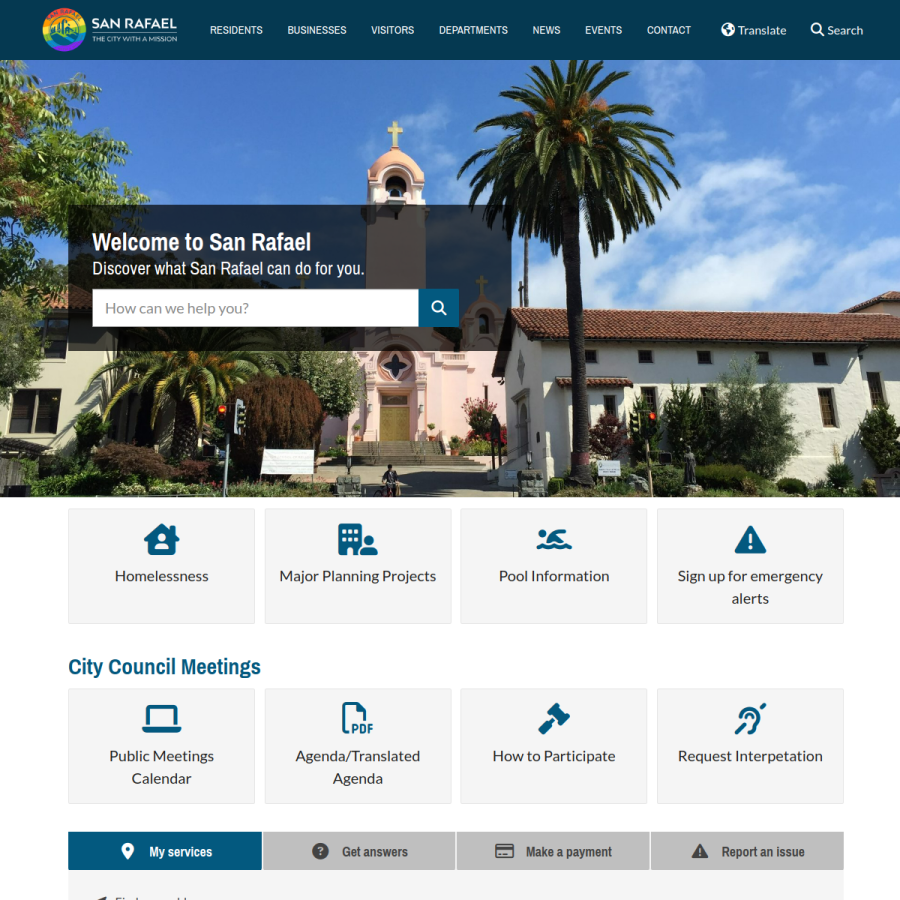 cityofsanrafael.org homepage screenshot