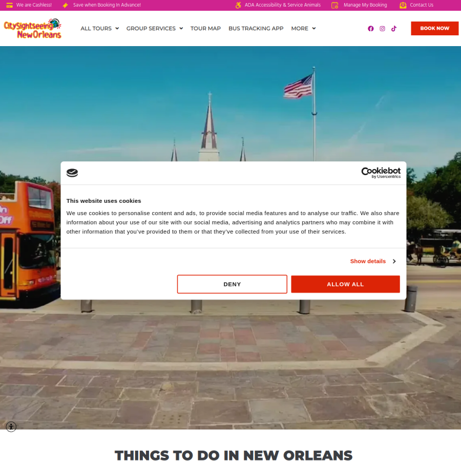 citysightseeingneworleans.com homepage screenshot