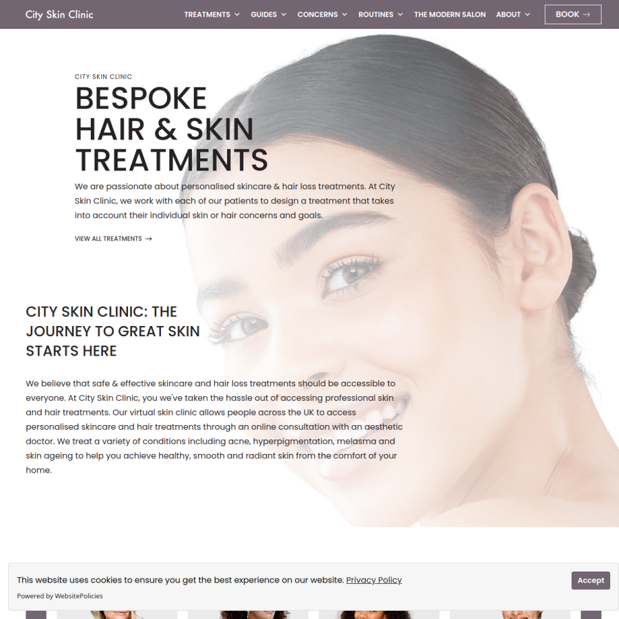 cityskinclinic.com homepage screenshot