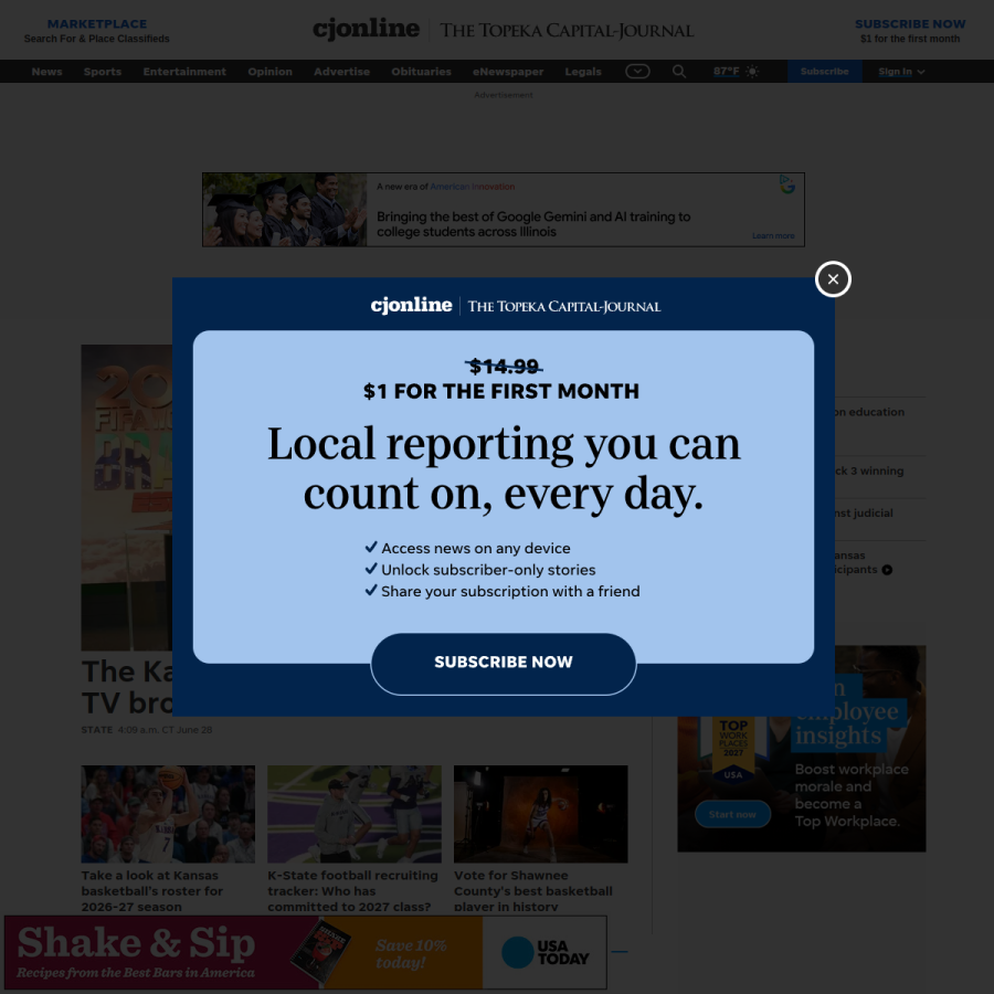 cjonline.com homepage screenshot