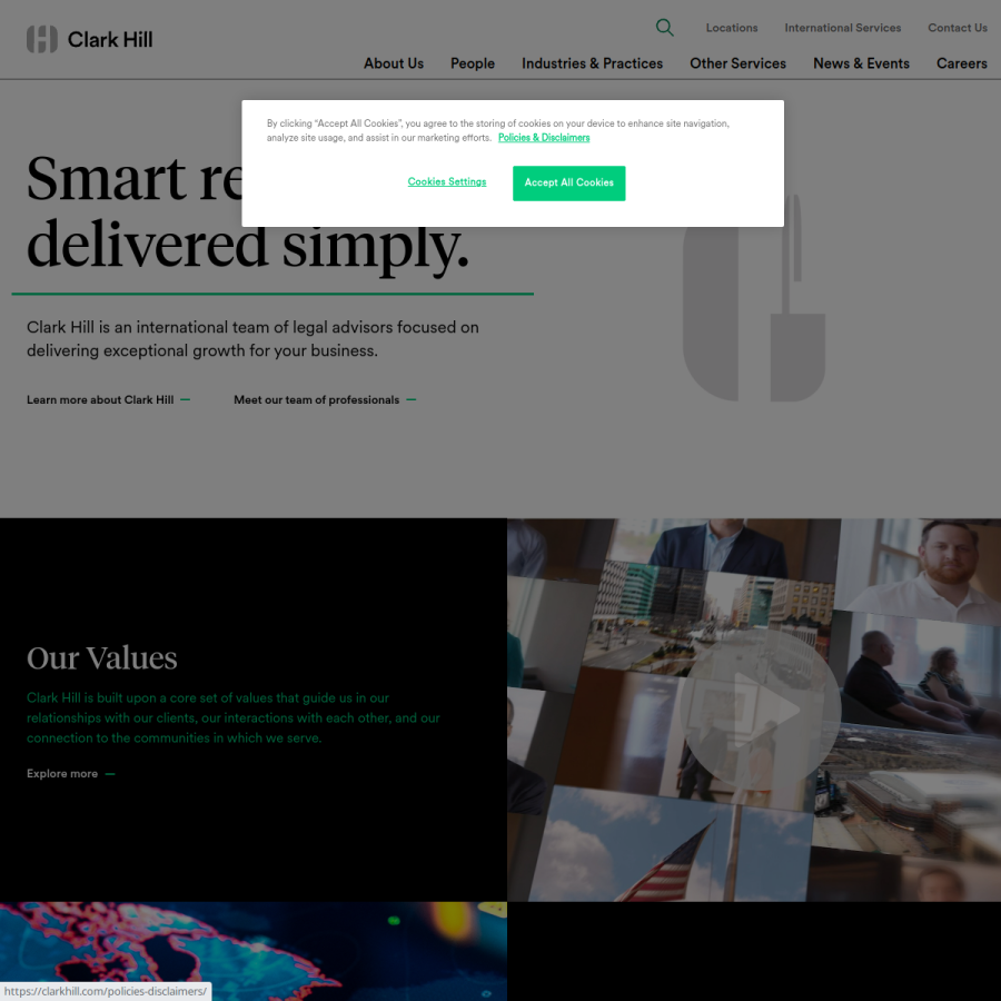 clarkhill.com homepage screenshot