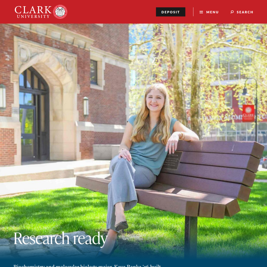 clarku.edu homepage screenshot