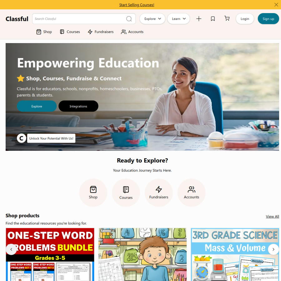 classful.com homepage screenshot
