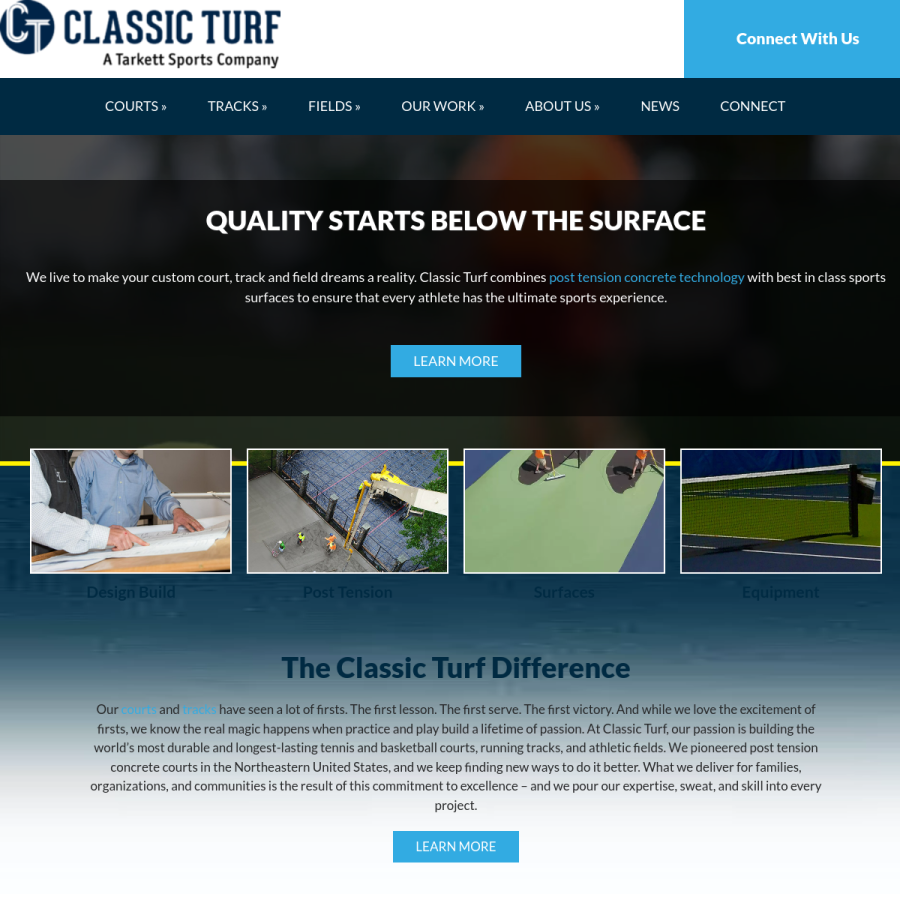 classicturf.org homepage screenshot