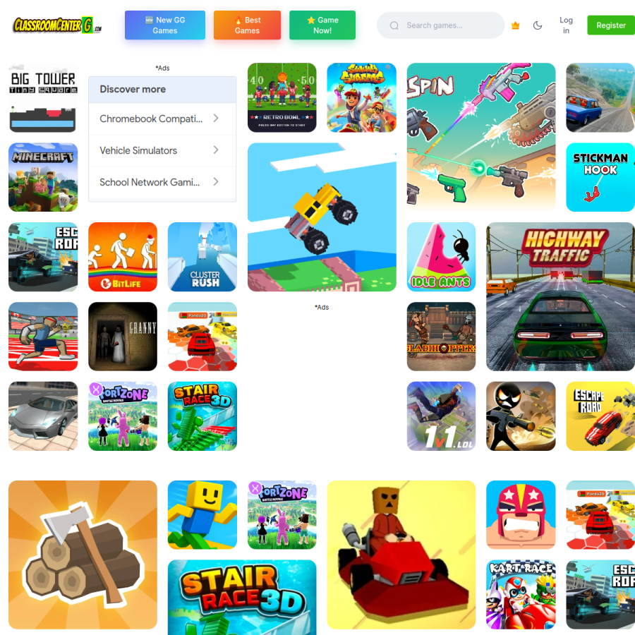 classroomcenterg.com homepage screenshot