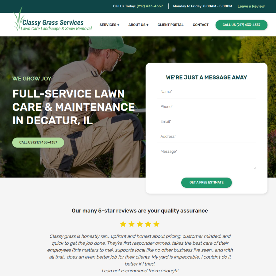classygrass.pro homepage screenshot