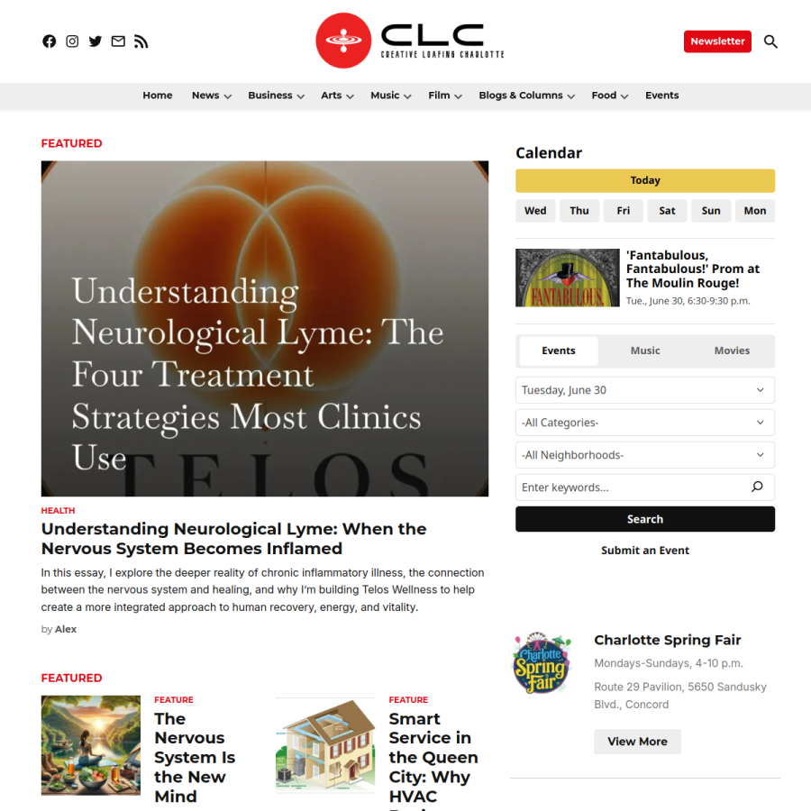 clclt.com homepage screenshot