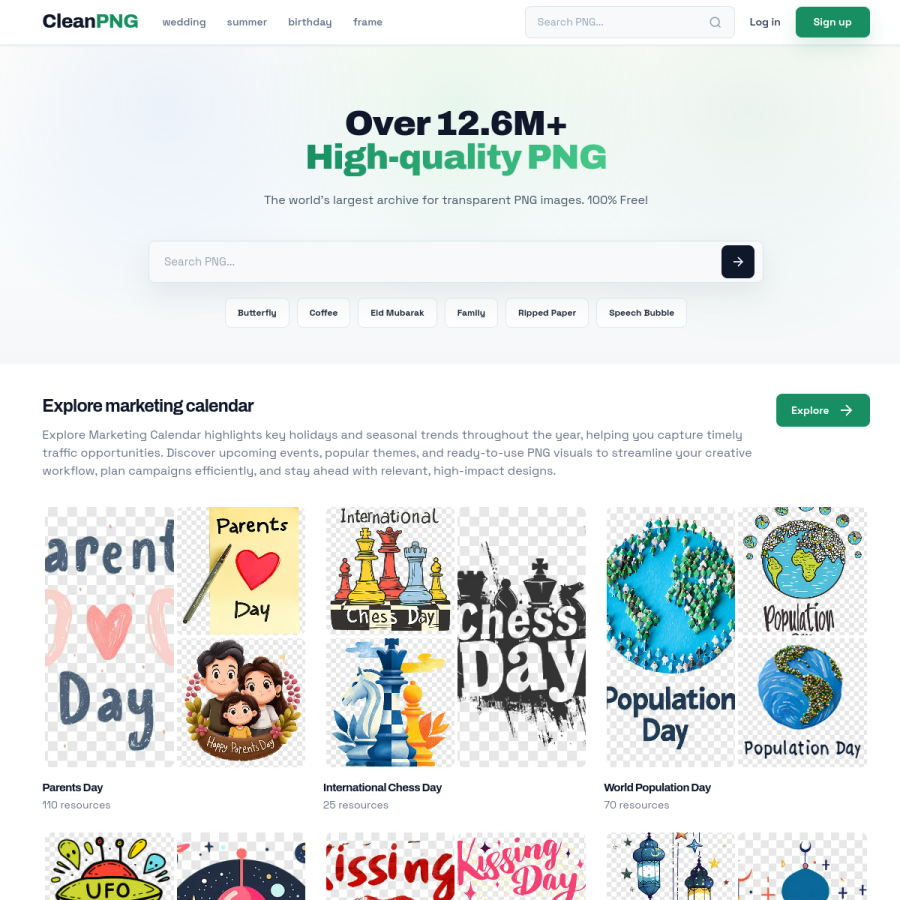 cleanpng.com homepage screenshot