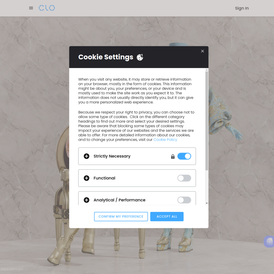 clo3d.com homepage screenshot