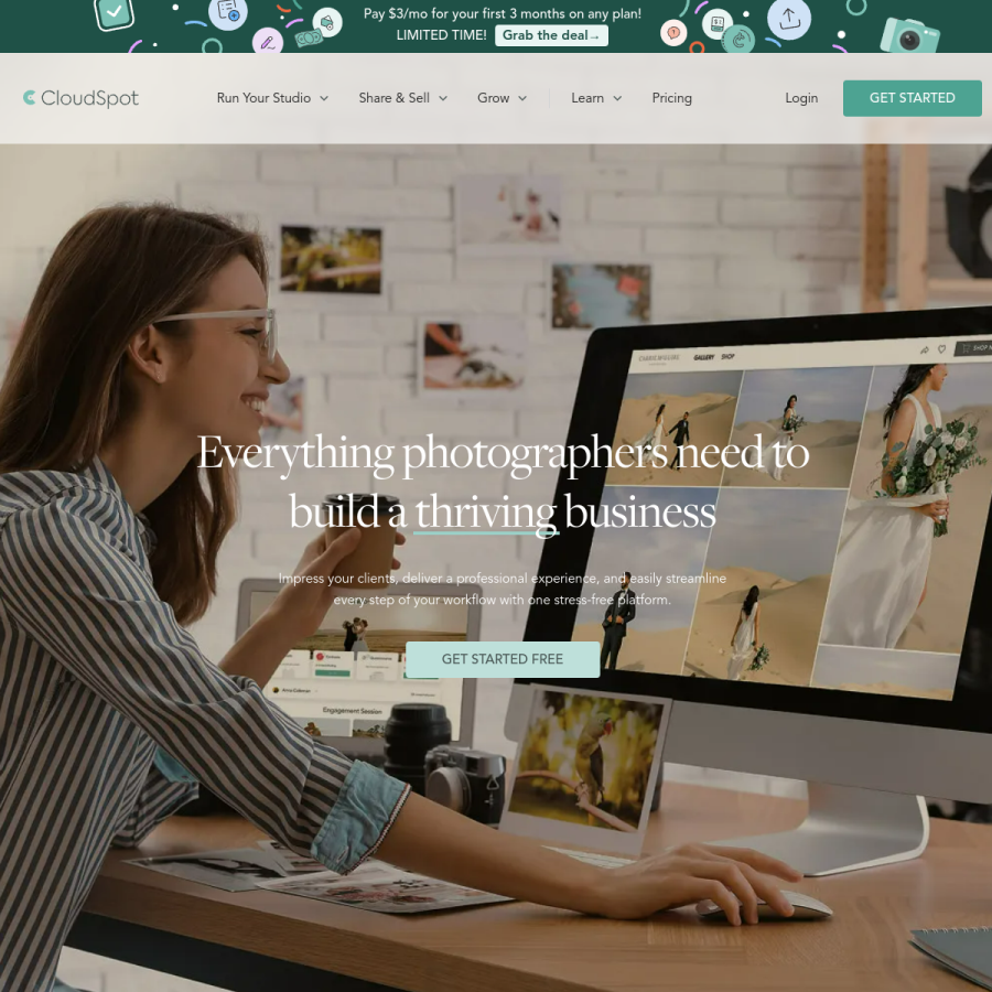 cloudspot.io homepage screenshot