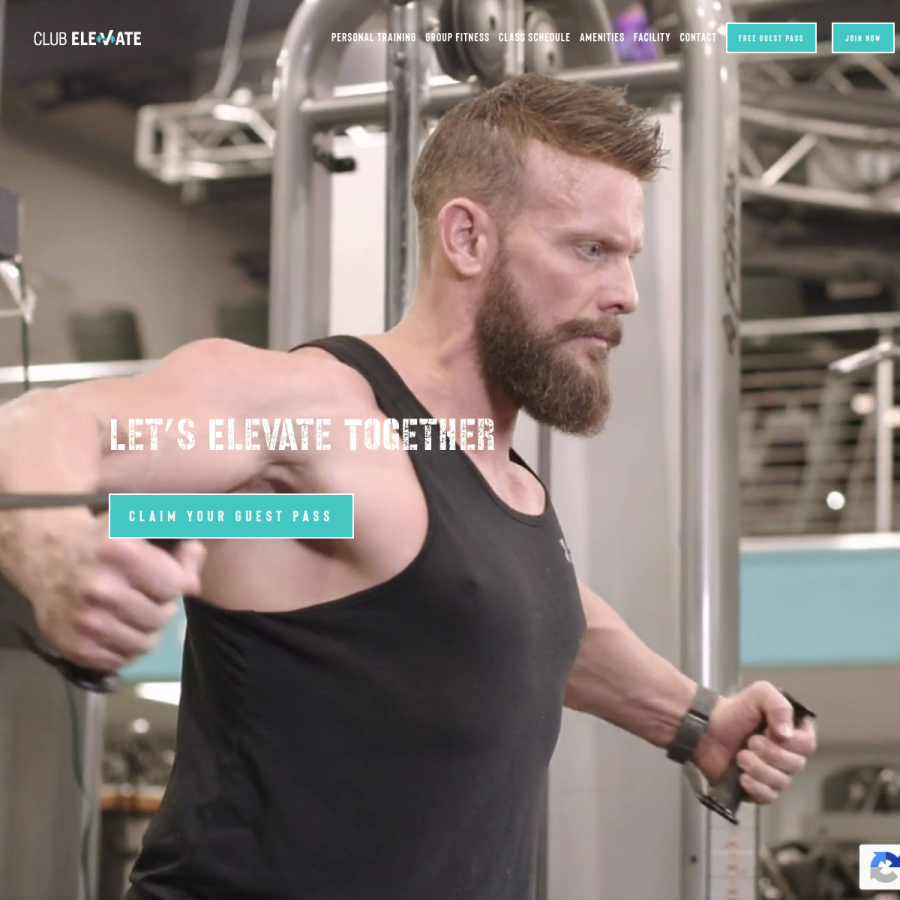 clubelevate.com homepage screenshot