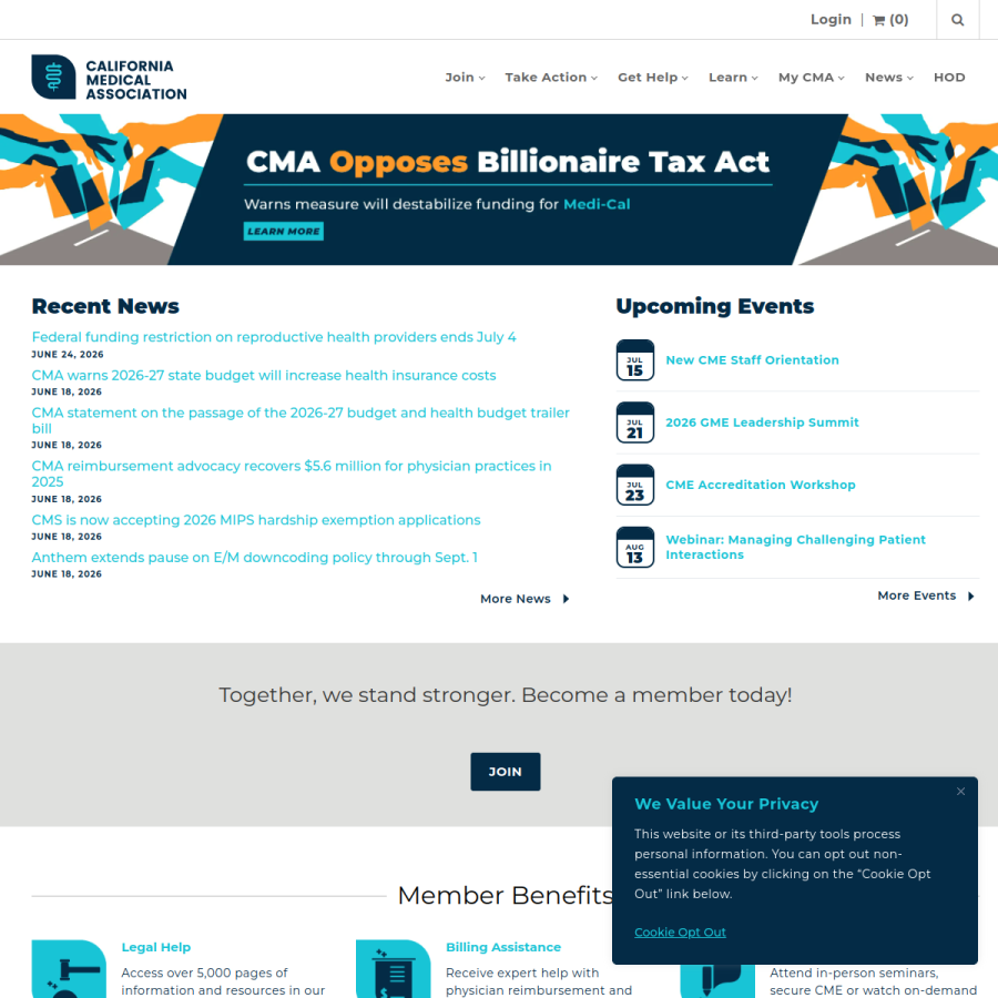 cmadocs.org homepage screenshot