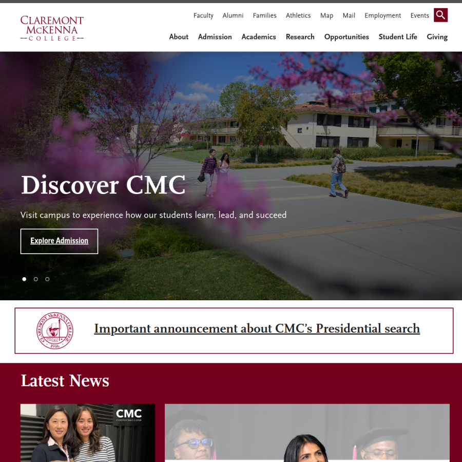 cmc.edu homepage screenshot