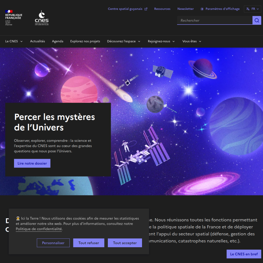 cnes.fr homepage screenshot