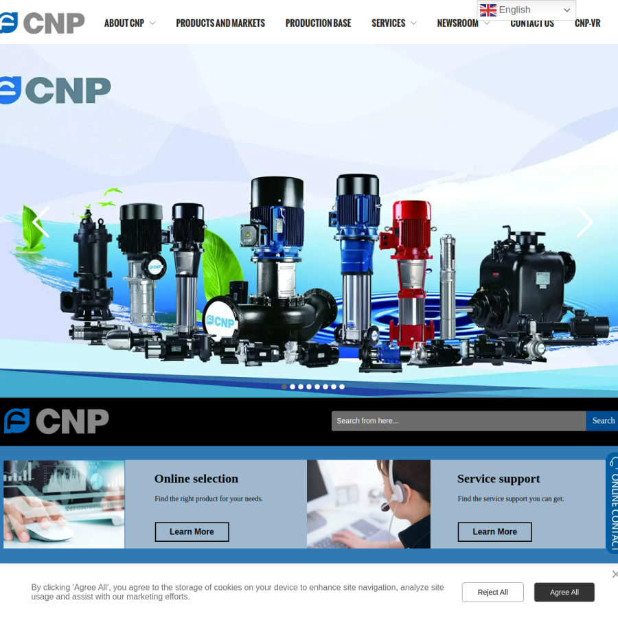 cnppump.com homepage screenshot