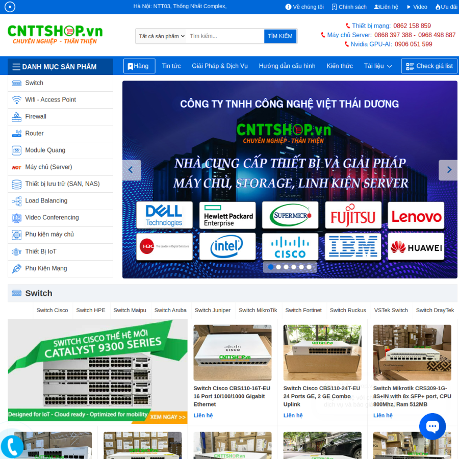 cnttshop.vn homepage screenshot