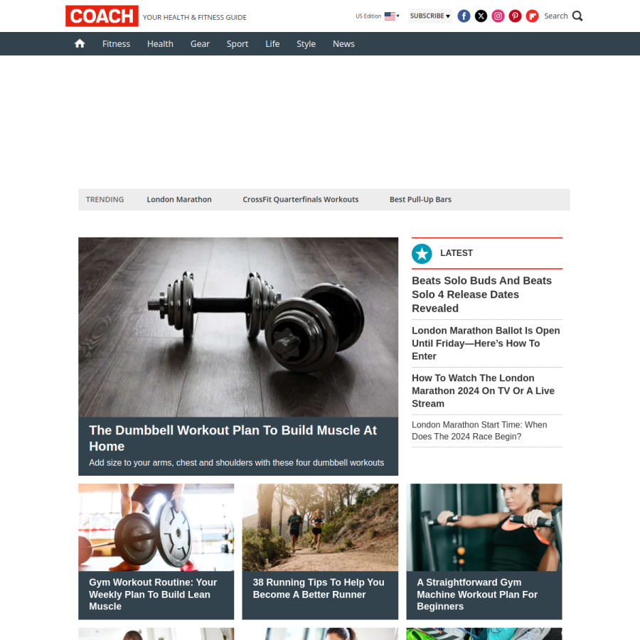 coachweb.com homepage screenshot