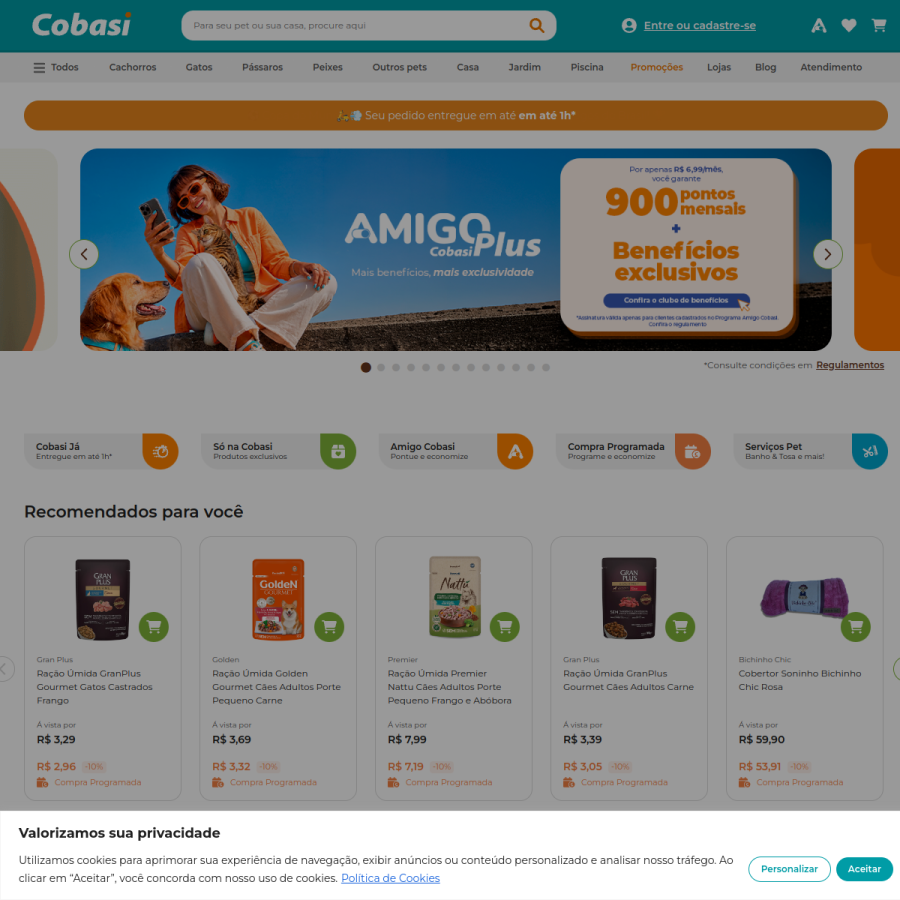 cobasi.com.br homepage screenshot