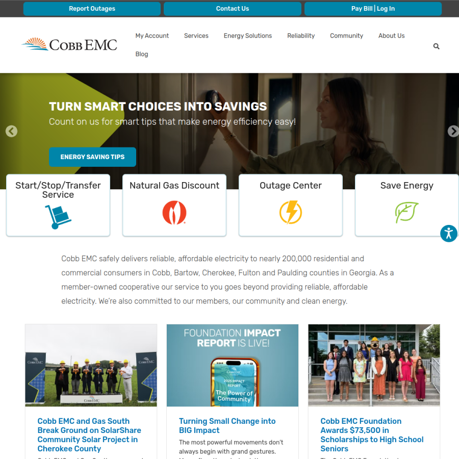 cobbemc.com homepage screenshot