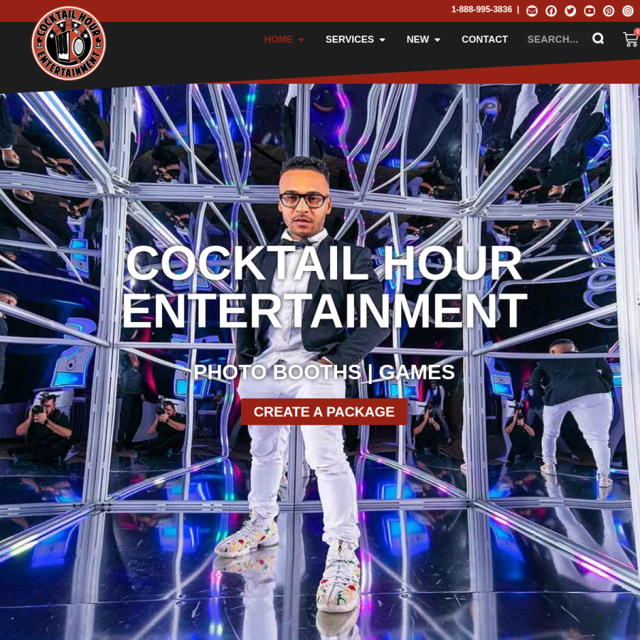 cocktailhourentertainment.com homepage screenshot
