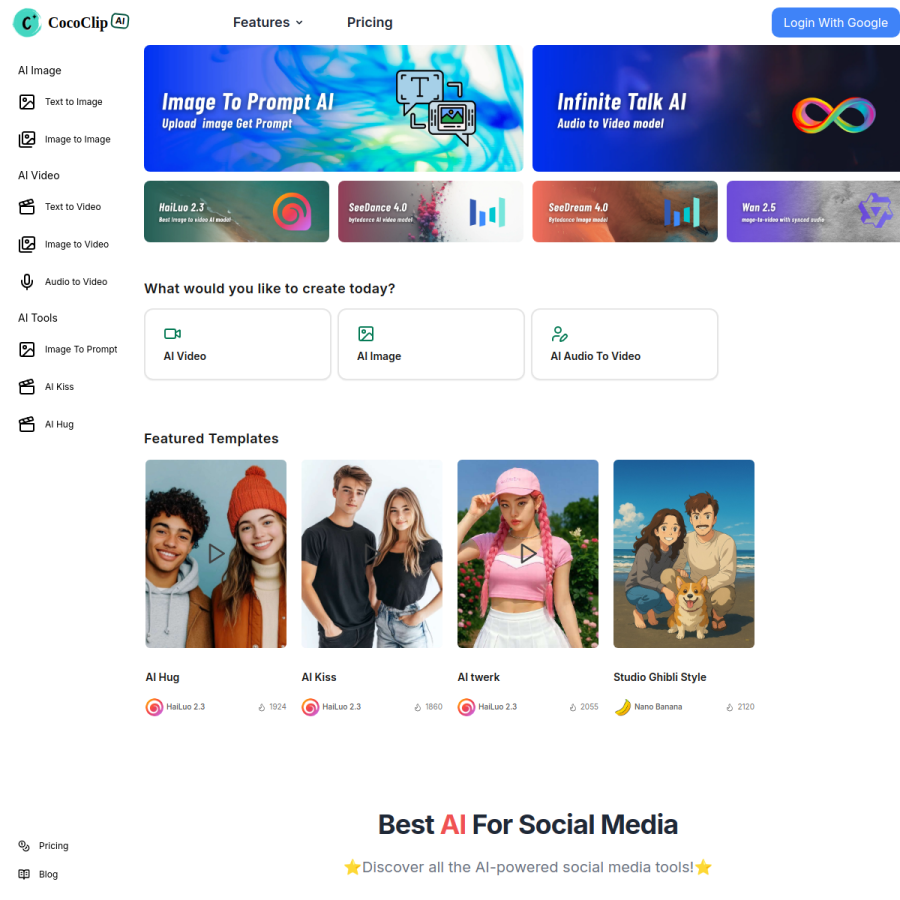 cococlip.ai homepage screenshot