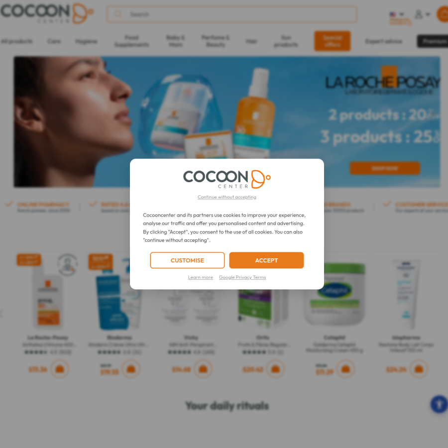 cocooncenter.co.uk homepage screenshot