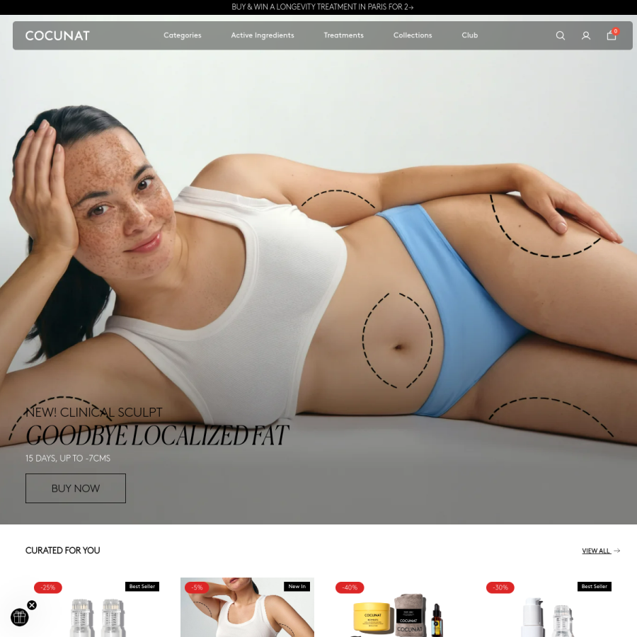 cocunat.com homepage screenshot