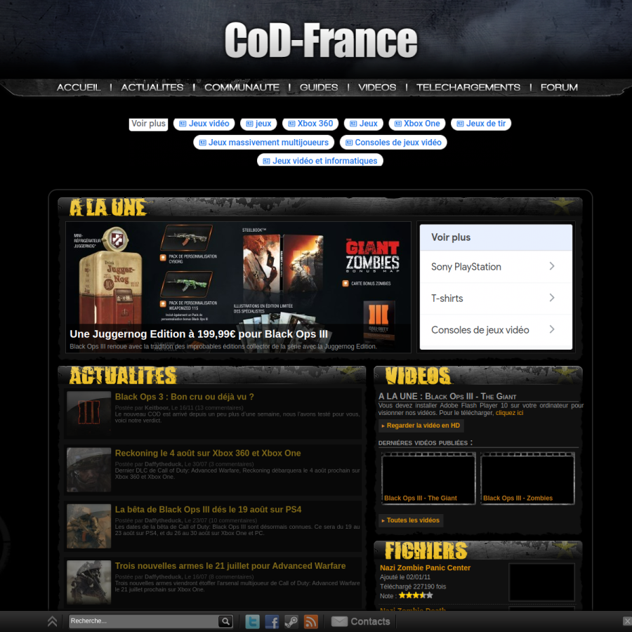cod-france.com homepage screenshot