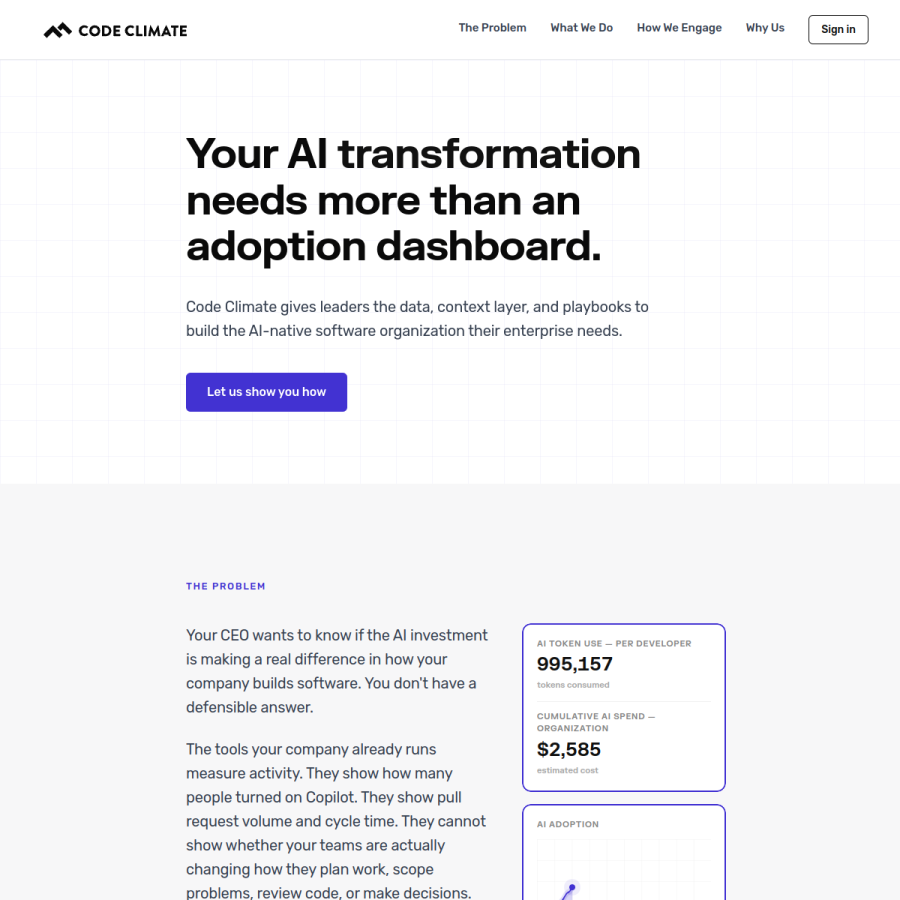 codeclimate.com homepage screenshot