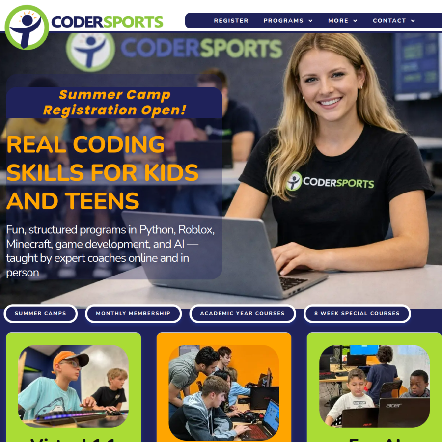 codersports.com homepage screenshot