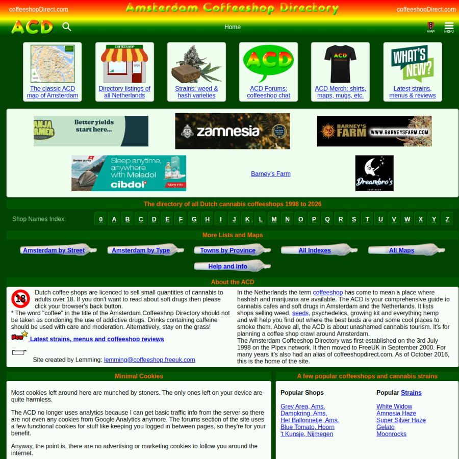 coffeeshopdirect.com homepage screenshot