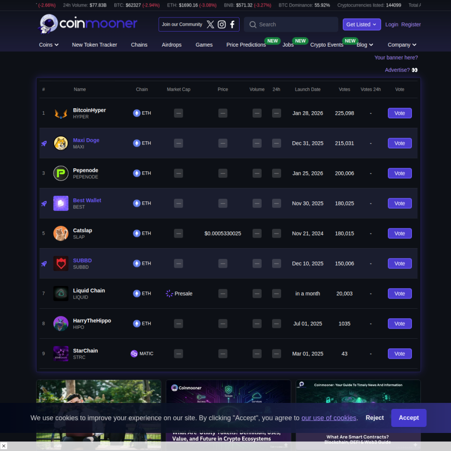 coinmooner.com homepage screenshot