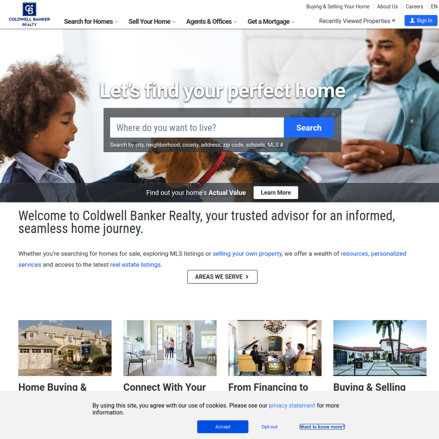 coldwellbankerhomes.com homepage screenshot