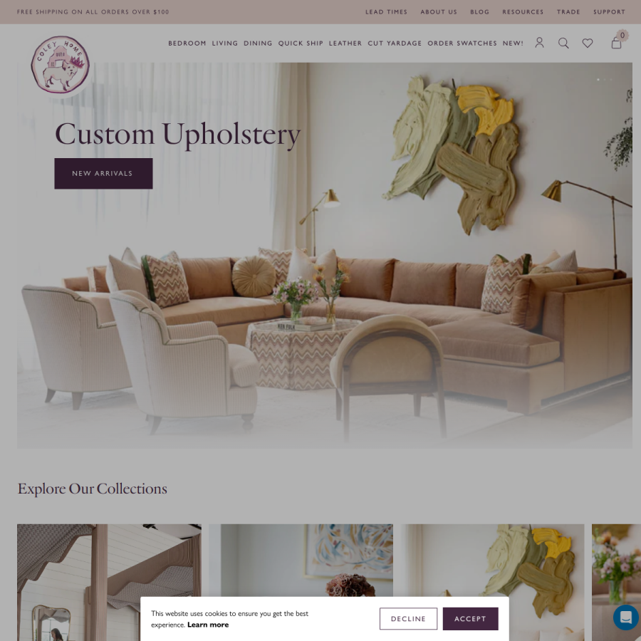 coleyhome.com homepage screenshot