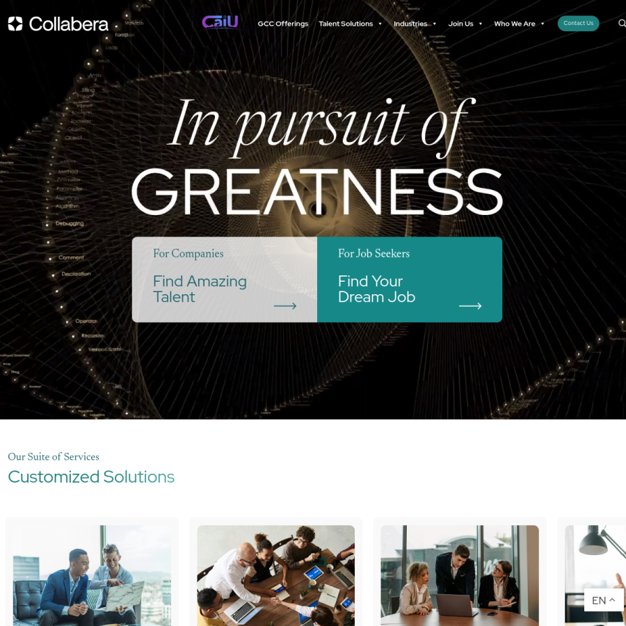 collabera.com homepage screenshot