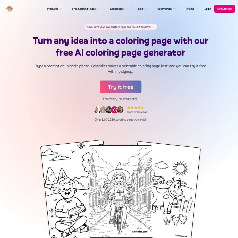 colorbliss.com homepage screenshot