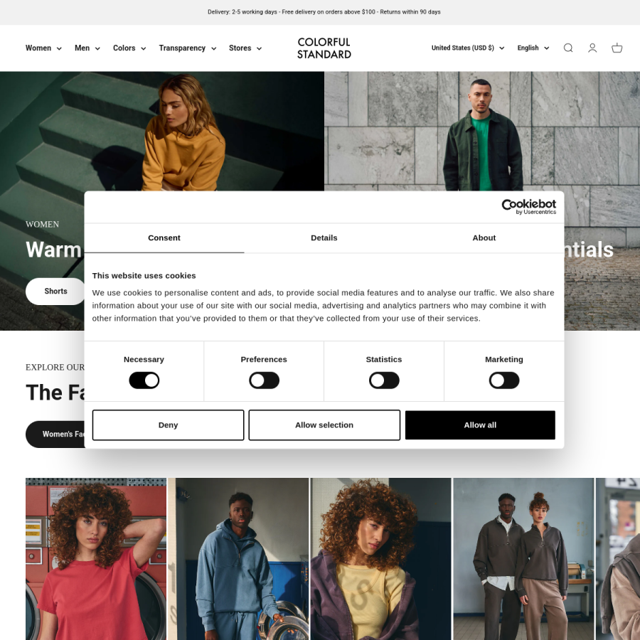 colorfulstandard.com homepage screenshot
