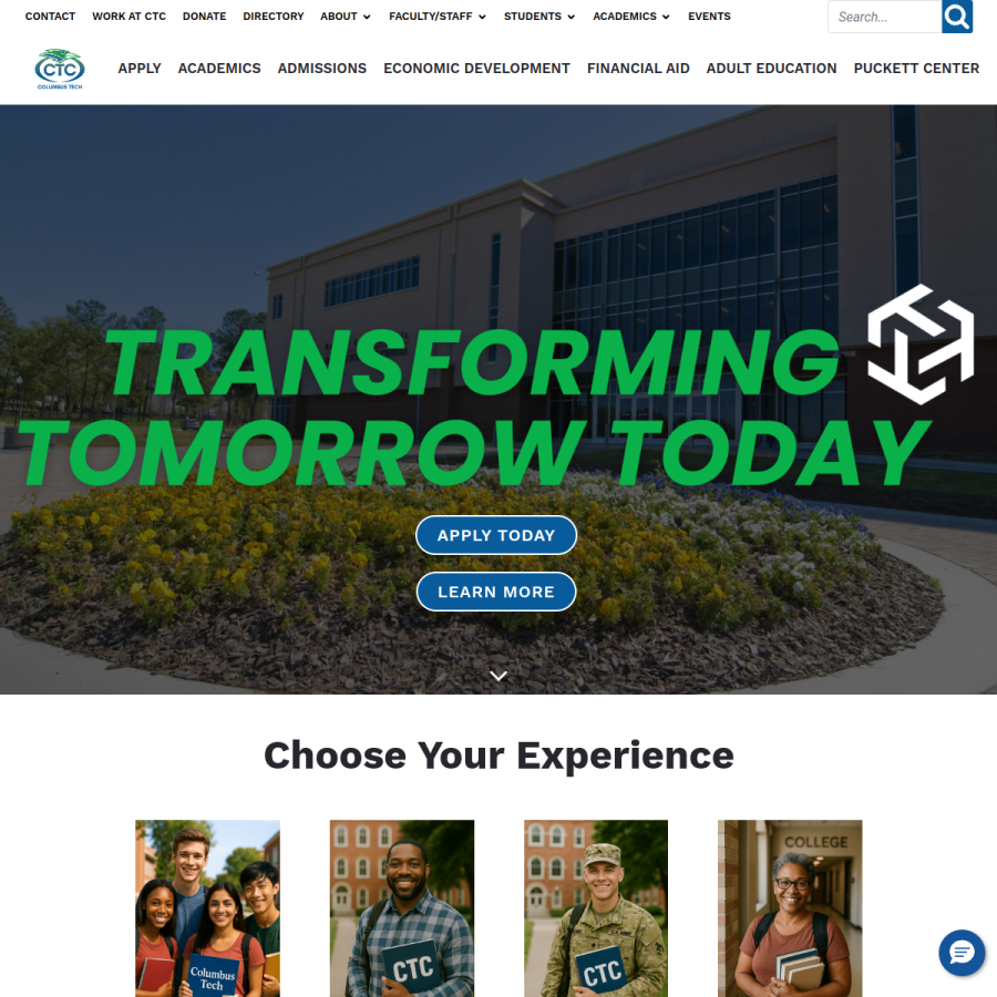 columbustech.edu homepage screenshot