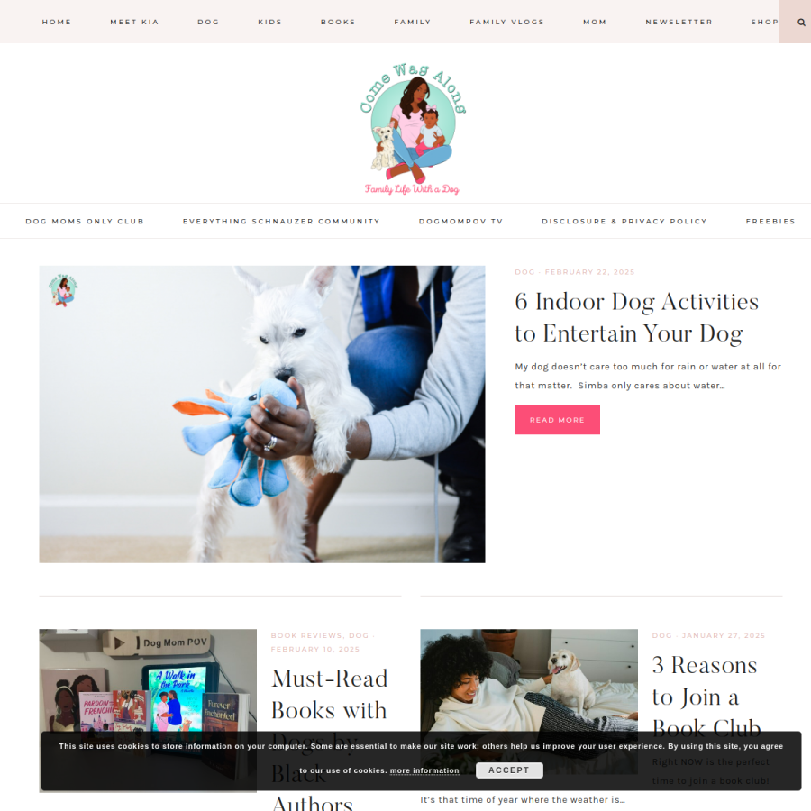comewagalong.com homepage screenshot
