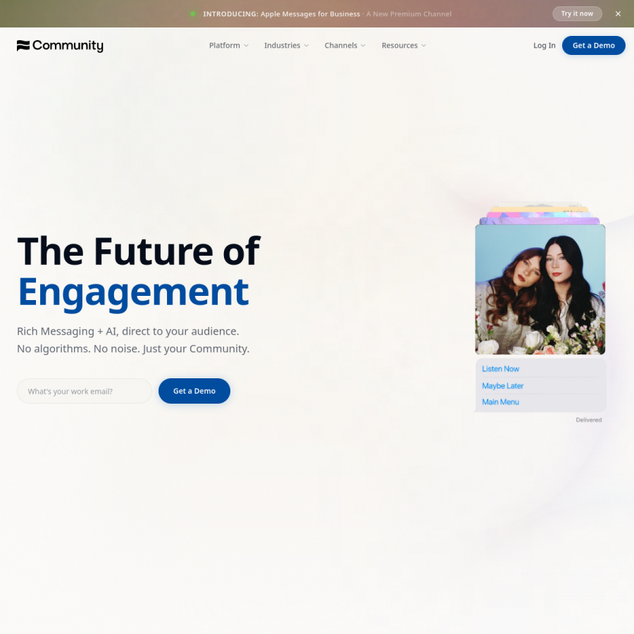 community.com homepage screenshot
