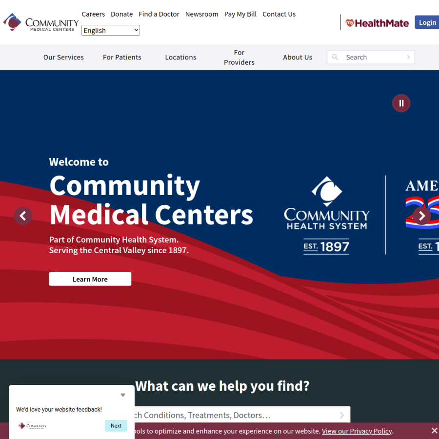 communitymedical.org homepage screenshot