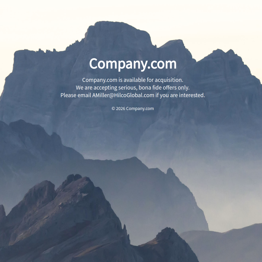 company.com homepage screenshot