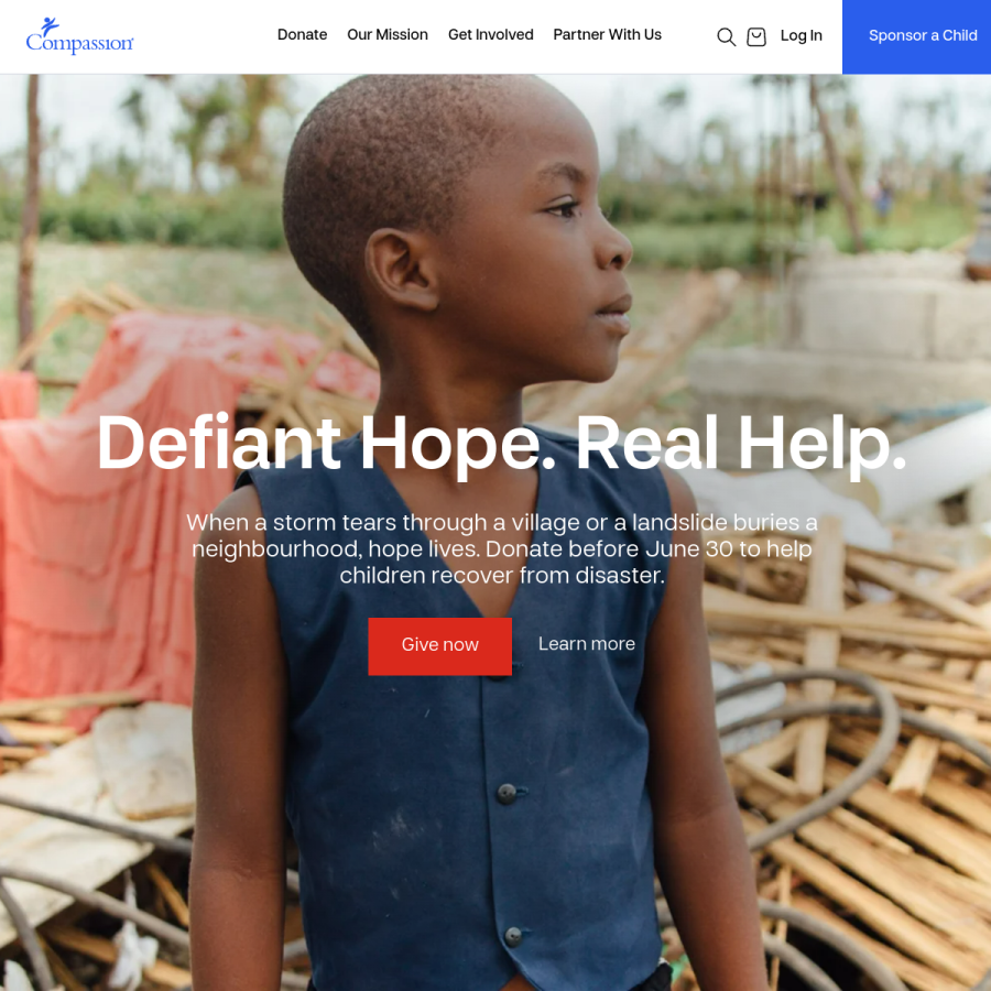 compassion.com.au homepage screenshot