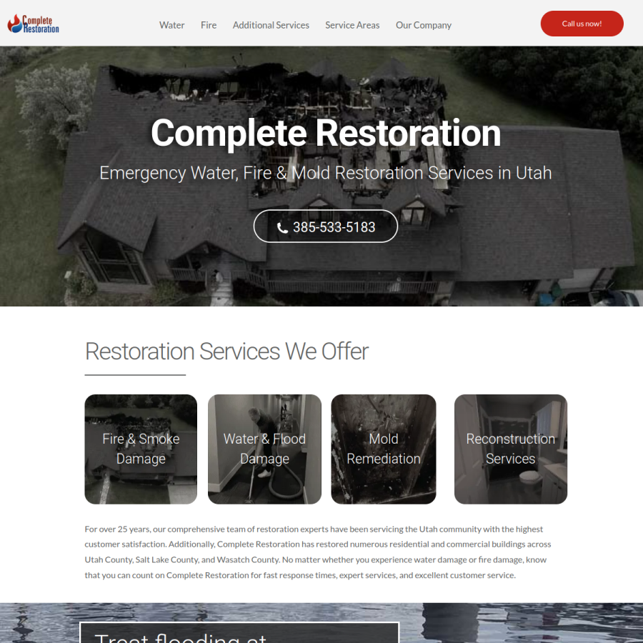 completerestoration.com homepage screenshot